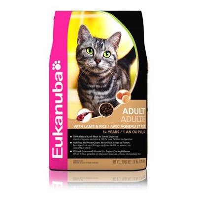 P&G Presents Eukanuba Lamb & Rice Dry Cat Food 16lb Bag. All our Cat Products, Including Adult Lamb & Rice Formula, Contain the Prebiotic Fos to Support your Cat’S Strong Defenses. It’S just an Example of the Scientific Nutrition that Goes into Every Bite.Eukanuba – the Ultimate in Taste and Nutrition™ for your Cathigh-Quality Eukanuba Lamb & Rice Formula Cat Food not only Tastes Great, it Contains Optimum Levels of Lamb Protein, Scientifically Formulated to Meet Recommendations of Veterinarians and Nutritionists. Eukanuba Lamb & Rice Formula Cat Food is Made with Lamb Naturally Balanced to Help Maintain Urinary Tract Health, by Reducing Urinary Ph and Providing Low Dietary Magnesium Made with Omegacoat Nutritional Science™, an Adjusted Ratio of Omega-6 and Omega-3 Fatty Acids, which Help Nutritionally Support Healthy Skin, and Promote a Rich, Lustrous Coat Made with a Moderately Fermentable Fiber for a Healthy Intestinal Environment Prebiotic Fos for Healthy Digestion [35847]