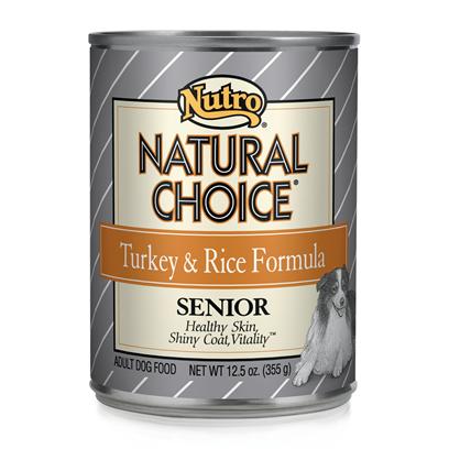 Nutro Presents Nutro Natural Choice Senior Dog Turkey/Rice 12.5oz Cans/Case of 12. Considering your Senior Dog's Needs, Nutro Natural Choice Senior Dog Food has been Prepared in a Holistic Manner which Guarantees he Gets the Nutrient he Needs in his Golden Years. Packed with all the Vitamins and Minerals Needed to Maintain Quality of Life, this Meal is Rich in Protein and Contains Vitamin E to Encourage Stronger Muscles and Maintain Vitality. As Dogs Age their Nutrient Needs Change and Finding a Food to Meet New Needs can be Difficult. This is where Nutro Natural Choice Senior Comes In. With its Different Formulas for Large to Small Breeds, and Featuring Different Flavors Like Chicken and Turkey and Rice, Nutro Natural Choice Dog Food is Simply a Delicious and Nutritious Way to Care for your Dog in Old Age. Primary Protein Source Turkey Primary Carb Source Turkey Analysis Crude Protein (Minimum) 7.00%Crude Fat (Minimum) 4.50%Crude Fiber (Maximum) 3.00%Moisture (Maximum) 78.00%Linoleic Acid (Minimum) 0.90%Zinc (Minimum) 60 Mg/Kgascorbic Acid (Vit. C) (Minimum)* 15 Mg/Kgglucosamine (Minimum)* 190 Mg/Kgchondroitin Sulfate (Minimum)* 150 Mg/Kg*not Recognized as an Essential Nutrient by the Aafco Dog Food Nutrient Profiles. [36027]