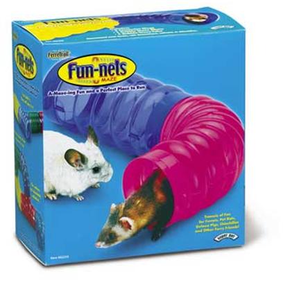 Super Pet Presents Ferretrail Bubble Maze 2pk. " Ferretrail Bubble Wave Fun-Nels Maze Includes Both a Tube and Elbow to Create Tunnels of Fun for Ferrets, Guinea Pigs, Pet Rats, Chinchillas and Other Furry Friends. Ferretrail Fun-Nels can be Connected to Each Other Creating a Colorful "Peek-a-Boo" Playground System of Tubes, Elbows and Tees. The Ferretrail System was Designed to Provide Many Hours of Stimulation and Fun for Pets through Natural Exercise. Fun-Nels also Provide Pets with a Unique Network of Hiding Places and Tunnels to Explore." Assorted [36370]