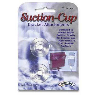 Super Pet Presents Flatbac Suction Cup Bracket. " Super Pet's Suction-Cups Attach Directly to the Snap-Lock Bracket that is Included with Every 'Flat-Bac' Water Bottle and Gravity Bin Feeder. Suction-Cups Allow you to Secure a Flat-Bac Water Bottle or Gravity Bin Feeder Inside any Flat Glass, Plastic or Acrylic Enclosure. Every Package Includes Two Suction-Cups." 2-Pack [36393]