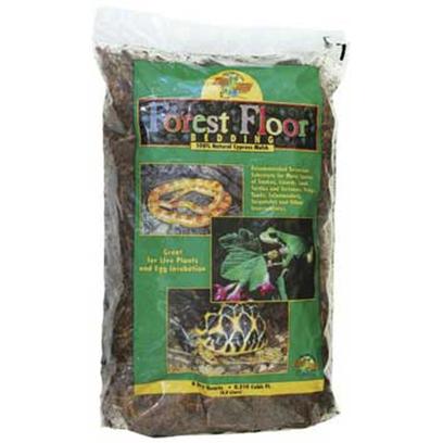 Zoo Med Laboratories Presents Zoo Forest Floor Bedding Red Cypress 8 Quart. Zoo Med's Forest Floor is a Natural Cypress Mulch Substrate. It Provides your Terrarium with a Natural "Forest Floor" Look while Retaining Moisture to Provide Humidity to the Enclosure. Great for Snakes, Amphibians, or Tropical Species of Tortoises. [36549]