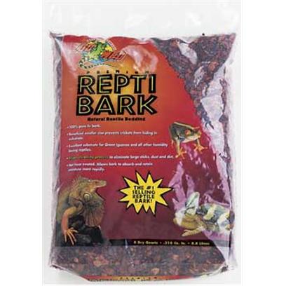 Zoo Med Laboratories Presents Zoo Repti Bark Bedding Repti-Bark Reptile 8 Quart. Zoo Med's Repti Bark is Made from the Bark of Fir Trees. The Perfect Substrate for Humidity Loving Reptiles Due to its Ability to Absorb Moisture and then Release it into the Terrarium. In Addition, the Smaller Chips Provide Better Moisture Retention while Preventing Live Food from Hiding in your Substrate. Naturally Decorative, Repti Bark Provides your Terrarium with that Tropical Rainforest Look. Repti Bark is Washable and Re-Useable. [36556]
