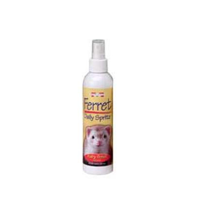 Marshall Presents Ferret Daily Conditioning Spritz 8oz. Great for Daily Use Between Shampoos. Unique Blend of Conditioners, Aloe Vera, Odor Modifiers and Neutralizers. Conditions and Deodorizes Ferret's Coat while Enhancing Coat Color and Appearance. 8 Oz. [36802]