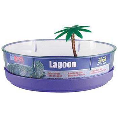 Lee's Presents Deluxe Turtle Lagoon 11x8x3'. The Small Turtle’S Home Away from Home if you Want to Enjoy Time with your Turtle Outside her Tank, then the Deluxe Turtle Lagoon is a Great Solution. This Portable Bowl Fitted for Small Turtles is Like an Amphibian Vacation Home, Complete with Decorative Palm Tree. Lagoons are Equipped with a Mini Access Ramp that Ascends to an Internal Lounging and Feeding Area. Housed in a Clear Container Made of Durable Plastic, the Lagoons Feature a Vented Bowl that is Easy to Clean and Maintain. [36841]