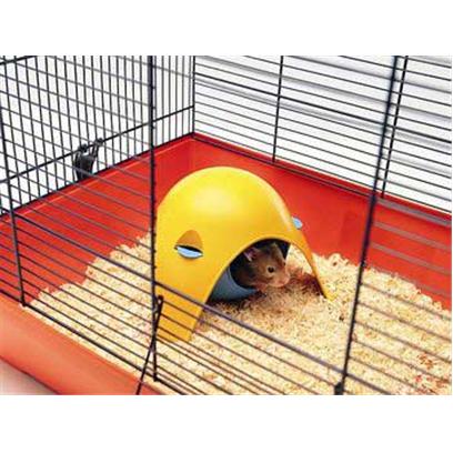 Lixit Presents Critter Space Pod Hideout Small. Housing for Hamsters, Mice, Sugargliders, Small Birds and Other Pocket Pets. Can Hang from the Top of Wire Cages or Turn over for Use on the Bottom of the Cage. Colors may Vary [36878]