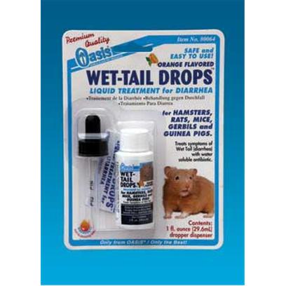 Kordon/Oasis Presents Oasis Wet Tail Drops 1oz. Upc 0-48054-80064-1 Item # 80064 Wet-Tail Drops, Small Animal Diarrhea Treatment - 1 Oz. For Hamsters Stressed by Transport, New Diet or Excessive Handling. Stress is Believed to be the Leading Cause of Diarrhea (Wet-Tail) in Hamster [36969]