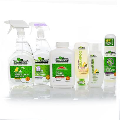 Pawganics Presents Pawganics Stain and Odor Savings Bundle Package. The Winter Air may be Full of Cheer, but Inside Things can Get a Little Stuffy, Especially when You're a Pet Owner. Luckily We've Put Together this Custom Package of Effective and Green Odor-Fighting Products from Pawganics. They will Add a Freshness and Lightness to your Winter Home, all while Keeping your Pet Safe. Our Stain & Odor Savings Bundle Includes · Pawganics all Purpose Cleaner O Pawganics all-Purpose Household Cleaner Utilizes Natural, Non-Toxic Ingredients that Perform as Well as Conventional Cleaners. Safe for Use on any Hard Surface Throughout your Home. Works Great on Kennels, Crates, in the Car, Etc. · Pawganics Foaming Stain & Odor Remover O Pawganics Foaming Stain & Odor Remover Fights Tough Pet Accidents and Smells Natural. Our Powerful Instant Foaming Formula Penetrates Deep Down and Eliminates the Worst of Smells, Helping to Discourage your Pet from Resoiling. · Pawganics Foaming Shampoo Oatmeal Formula O the Days of Struggling with Wet Dogs, Bulky Bottles of Shampoo and Hard to Rinse Formulas are Over! Pawganics Foaming Shampoo Revolutionizes Bath Time with its Exclusive, One-Handed Foaming Applicator. Simply Pop Open and Apply the Perfect Amount of Shampoo Right where it's Needed. The Clean Rinsing Formula Requires Less Water and Won't Leave any Residue Behind. Pawganics Oatmeal Shampoo's Unique Instant Foam Delivery System Allows for Quick, Easy and Uniform Application. This Oatmeal Protein Formula Moisturizes Dry and Itchy Skin Leaving your Pet's Coat Soft and Silky. Formulated with Natural Plant-Based Ingredients our Soothing Shampoo is Non-Toxic and Hypoallergenic, Offering a Wonderful Vanilla Scent. · Pawganics Hydrating Conditioner O Pawganics Hydrating Conditioner Moisturizes and Protects your Pets Coat Leaving it Super Soft and Shiny. Specially Formulated with Natural Plant-Based Ingredients which are Gentle and Non-Toxic. Our Hydrating Formula Nourishes the Skin and Coat Helping to Eliminate Mats and Tangles. · Pawganics Fabric and Air Freshener & Odor Eliminator O Pawganics Air Freshener and Odor Eliminator is a Must Household Cleaning Supply when Having Pets in the House! Pawganics Air Freshener and Odor Eliminator Neutralize Tough Odors Naturally Unlike Other Air Fresheners which Mask Odors with Harsh Chemicals and Pollutants. You will Love the Natural Lavender Vanilla Scent. This Product Keeps your House Smelling Fresh and Truly Eliminates Odors, doesn't just Mask Them! It Comes in a Non-Aerosol Pump Bottle, no Propellants and Contaminant Free. Keep your House Smelling Fresh. · Pawganics Odor Neutralizing Carpet Powder O Pawganics™ Odor Neutralizing Carpet Powder Deodorizes and Eliminates Deep Down Odors Using the Power of Baking Soda. Safe, Non-Toxic Carpet Powder Leaves no Harsh Fresheners Behind. [37041]