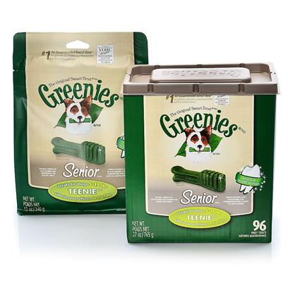 Greenies Presents Greenies Senior Teenie for Dogs 5-15 Lbs 96 Count. Greenies Senior ® Canine Dental Chews are Specially Formulated for Aging Dogs, 7 Years or Older, and are the #1 Veterinarian-Recommended Dental Chews* that Provide a Total Oral Health Solution. In Pet Specialty, Among Veterinarians that Recommended Dental Chews for at-Home Oral Care. Greenies Senior ® Dental Chews are Naturally Made with Added Vitamins, Minerals, Taurine, and Chlorophyll (Sodium Copper Chlorophyllin) to Provide a Complete Oral Care, and Offer a Nutritionally Complete and Balanced Blend of Highly Soluble and Digestible Proteins for Adult Dogs Based on Aafco Recommendations. Greenies Senior ® Dental Chews are Specifically Formulated to Address the Needs of Older Dogs (7+) with a Soft and Chewy Texture that's Easier on Sensitive Teeth and Gums. The Blend of High-Quality Proteins Fortified with Vitamins and Minerals Make Greenies Senior ® Dental Chews Nutritionally Complete and Balanced for Adult Dog Maintenance. And Greenies Senior ® Dental Chews also Contain Natural Sources of Antioxidants for a Healthy Immune System as Well as the Addition of Vegetable and Fruit Inclusions. [37108]