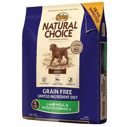 Nutro Presents Nutro Natural Choice Grain Free Adult Lamb Meal & Potato Formula Dog Food 4lb Bag. Nutro Natural Choice Grain Free Adult Lamb Meal & Potato Formula Dog Food. Some Dogs are Sensitive to Certain Grains or Proteins. Natural Choice® Grain Free Adult Lamb Meal & Potato Formula Provides a Gluten-Free, Grain Free and Limited Ingredient Diet Formula to Help Reduce the Likelihood of Food Sensitivity. Pasture-Fed Australian and New Zealand Lamb is the Single, Novel Animal Protein. This Natural Dog Food Formula Contains no Corn Meal, Wheat or Soy Protein. And, Like all of our Natural Dry Dog Food, it’S 100% Produced in our Own U.S. Facilities so you can Feed your Dog Quality Nutrition. [37409]