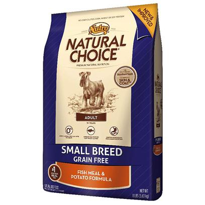 Nutro Presents Nutro Natural Choice Grain Free Small Breed Adult Fish Meal & Potato Formula 4lb Bag. Is your Small Breed’S Food Sensitivity Keeping them from Being a Dog? Help Minimize the Likelihood of Digestive Issues with Natural Choice® Grain Free Small Breed Adult Fish Meal & Potato Formula. It’S a Limited Ingredient Diet, Gluten-Free Formula that’S Made just for Small Dogs. This Natural Dog Food Features Omega-Rich Fish and Highly Digestible Potatoes for a Great Taste Even Finicky Eaters will Enjoy. It also Contains no Artificial Colors, Flavors or Preservatives. Help Keep your Dog Happy, Healthy and Feeling Like Themselves. [37412]