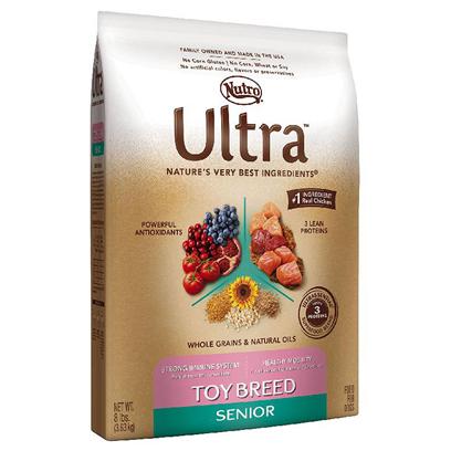 Nutro Presents Nutro Ultra Toy Breed Senior 8lb Bag. Toy Breeds Tend to Live Longer Lives, and Ultra™ Toy Breed Senior Dog Food Helps you Make Sure your Senior Dog is Healthy and Happy. Crafted with Natural Sources of Chondroitin and Glucosamine to Support Healthy Joints. And with its Antioxidant-Rich Blend of Fruits and Vegetables, it Helps Keep your Dog’S Immune System in Tip-Top Shape. [37481]