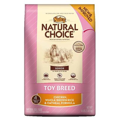 Nutro Presents Nutro Natural Choice Toy Breed Senior Chicken Whole Brown Rice & Oatmeal Formula 4lb Bag. As Toy Breeds Age, their Health Needs can Become More Complex. That’S Why Natural Choice® Toy Breed Senior Dog Food Features our Senior Support System® Formula. It’S a Unique Blend of Natural Protein, Antioxidants, Vitamins, Minerals and Amino Acids Designed to Support Senior Dogs’ Immune Systems and Give them the Energy they Need. Our Dry Dog Food also is Infused with an Omega-6 Fatty Acid (Linoleic Acid), Zinc and B Vitamins to Help with Skin Sensitivity and to Give Toy Breed Dogs a Healthy Coat. Plus, Real Chicken is our #1 Ingredient, so Even the Most Finicky Toy Breed Dogs will Enjoy the Premium Taste. [37496]
