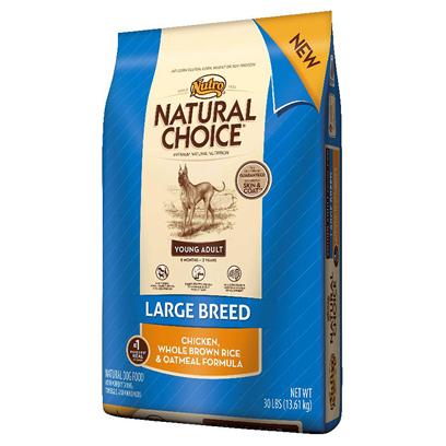 Nutro Presents Nutro Natural Choice Large Breed Young Adult Chicken Whole Brown Rice & Oatmeal Formula 30lb Bag. Large Breed Young Adult Dogs, Between the Ages of 6 Months and 2 Years, Need Targeted Nutrition as they Grow into Adulthood. The Nutro Company is the First Pet Food Company to Offer Natural Dog Food just for Young Adult Dogs. Natural Choice Large Breed Young Adult Dog Food Includes Real Chicken to Help Build Strong Muscles, Dha for Healthy Brain and Nervous System Development, and Naturally-Sourced Glucosamine and Chondroitin for Healthy Joints. Plus, Nutro's Smart Step Formula Offers Optimal Nutrition without the Added Calories that Might Lead to an Overweight Adult Dog. Help your Dog Transition from a Puppy to an Adult while Staying Lean and Strong. [37505]