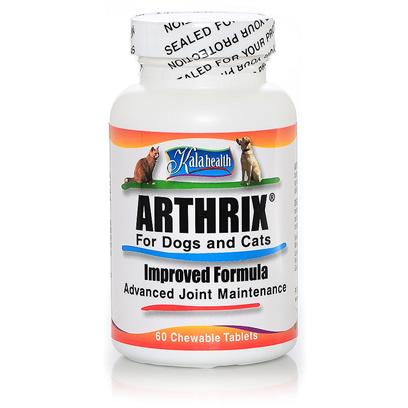 Kala Health Presents Kala Health Arthrix for Dogs and Cats 60 Chewable Tablets. There is Far More to Comfortable Joints than Glucosamine and Chondrotin. The Combination of Proven Ingredients in Arthrix® Keep Joints Healthier and More Comfortable for Longer. These Treat-Like Chewable Tablets are Tasty and Easy to Give to your Pet. They are Designed to Digest Easily and not only Contain Essential High Purity Glucosamine but also a Ultra-Pure Msm, Buffered Ester-C®, Cm Complex™ Cetyl Myristoleate Complex (a Modified Omega-5 Fatty Acid with Powerful Anti-Inflammatory Effects), Plus Omnimin™ Elements and Trace Minerals to Ensure Greater Nutrient Uptake and Overall Effectiveness. Your Pet will Literally Jump(Pain Free!) for Joy. [37720]