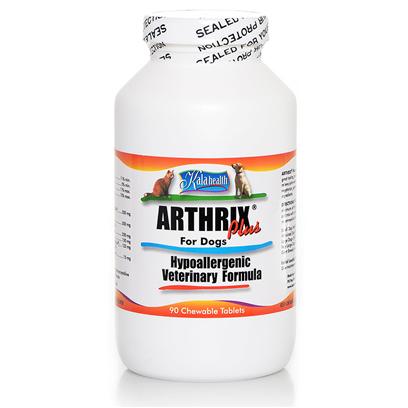 Kala Health Presents Kala Health Arthrix Plus Hypoallergenic for Dogs 90 Chewable Tablets. You Want your Favorite Pooch to Feel her Best, but She's Got a Sensitive Stomach. Arthrix® Hypoallergenic for Dogs is a Veterinary-Strength Formula that Contains a Higher Concentration of Ingredients than Regular Strength Arthrix, as Well as Additional Ingredients to Provide Even Greater Benefits for your Aging Dog. All Ingredients are Guaranteed Free of Meat and Shellfish Proteins to Ensure Maximum Safety for Dogs Sensitive to Food. It Contains Absolutely no Beef Ingredients and Uses a Special Vegetarian Taste Enhancer. You can Make your Dog Feel Better without Worry. [37722]