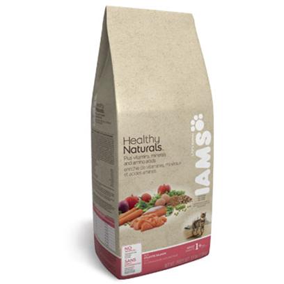 P&G Presents Iams Healthy Naturals with Atlantic Salmon Dry Cat Food 6 Lbs. Your Cat has her Eyes on the Outside World and all it can Offer! Iams Healthy Naturals Encourages your Cat's Active Spirit. It Contains Prebiotics for Healthy Digestion, and High-Quality Protein from Salmon for Strength and Agility. The Natural Proteins, Vegetables, Grains and Fruits in Iams Healthy Naturals also Provide your Cat with 100% Complete and Balanced Nutrition. All of this with the Tempting Taste of Atlantic Salmon That'll Result in a Healthy Purr. [37996]