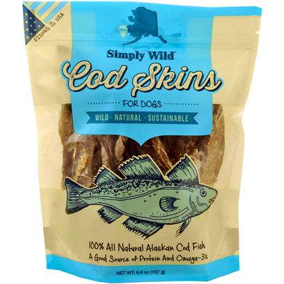 Simply Wild Cod Skins Treats for Dogs 6.6oz
