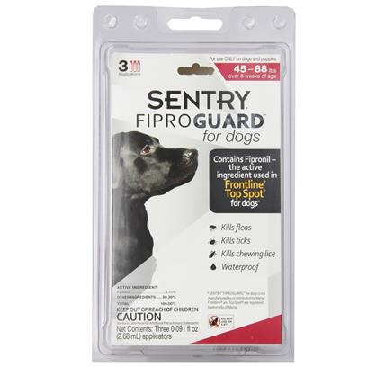 Fiproguard Flea & Tick Squeeze-On for Dogs 45-88 lbs, 3-PACK