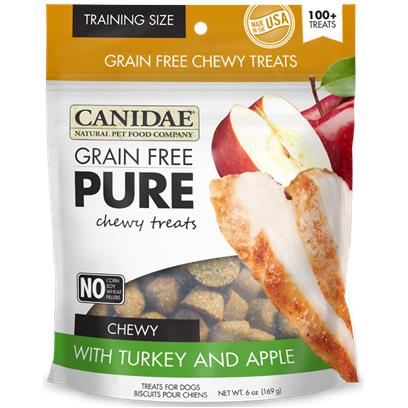 Canidae Grain Free PURE Chewy Training Treats with Turkey and Apple Dog Treats