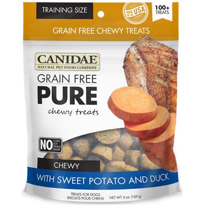 Canidae Grain Free PURE Chewy Training Treats with Sweet Potato and Duck Dog Treats