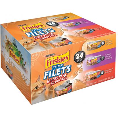 Friskies Prime Filets Meaty favorites Variety Pack Canned Cat Food