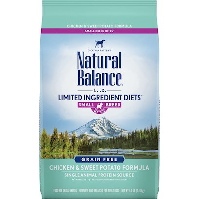 Natural Balance L.I.D. Limited Ingredient Diets Grain Free Adult Sweet Potato and Chicken Small Breed Bites Dry Dog Food