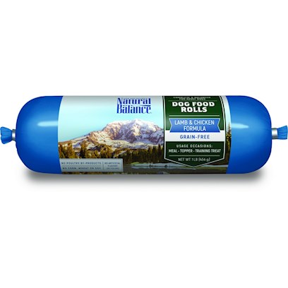 Natural Balance Grain Free Dog Food Rolls Lamb and Chicken Formula