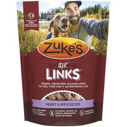 Zukes Lil' Links Grain Free Rabbit and Apple Recipe for Dogs