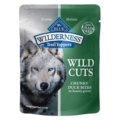 Blue Buffalo Wilderness Wild Cuts Trail Toppers Chunky Duck Bites in Hearty Gravy Dog Food Pouch