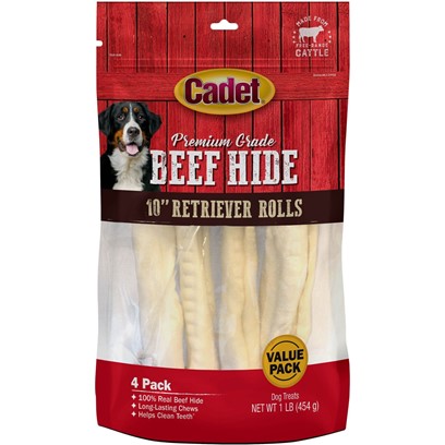 Cadet Rawhide Retriever Natural Flavor Rolls for Dogs