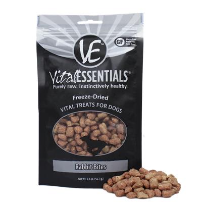 Vital Essentials Freeze Dried Rabbit Bites Vital Treats for Dogs