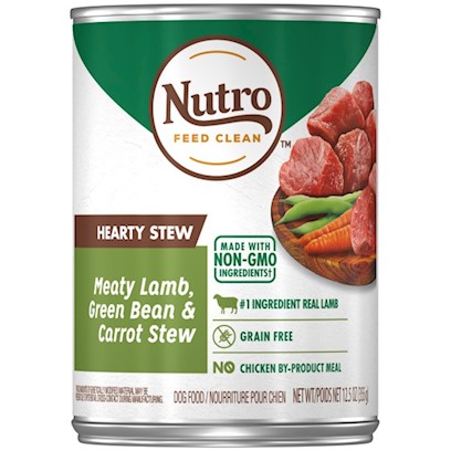 Nutro Adult Hearty Stews Meaty Lamb & Rice Stew Chunks In Gravy Canned Dog Food