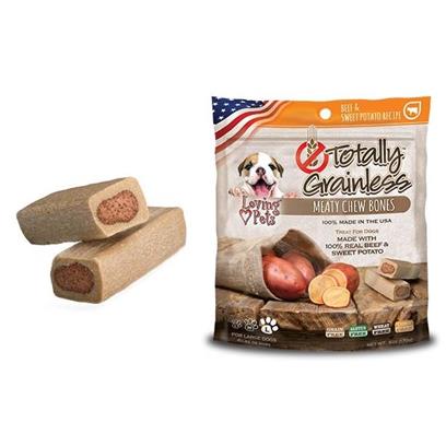 Loving Pets Totally Grainless Grain Free Beef and Sweet Potato Recipe Meaty Chew Bones Dog Treats