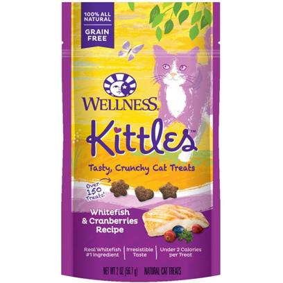 Wellness Kittles Grain Free Whitefish and Cranberries Recipe Crunchy Cat Treats