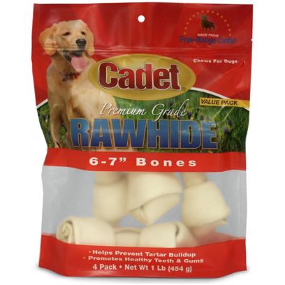 Cadet Rawhide Natural Flavor Knotted Bones for Dogs