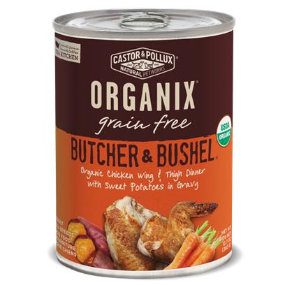 Castor and Pollux Organix Butcher and Bushel Organic Chicken Wing and Thigh Dinner Canned Dog Food