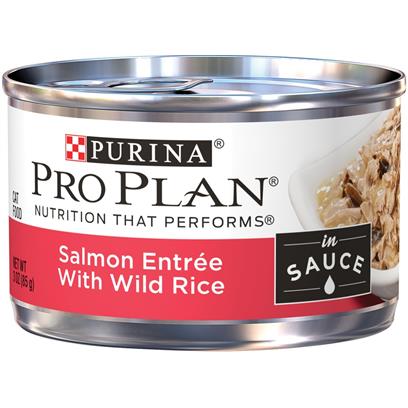 Purina Pro Plan Savor Adult Salmon Entree with Wild Rice Braised in Sauce Canned Cat Food