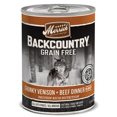 Merrick Backcountry Grain Free Chunky Venison and Beef Canned Dog Food