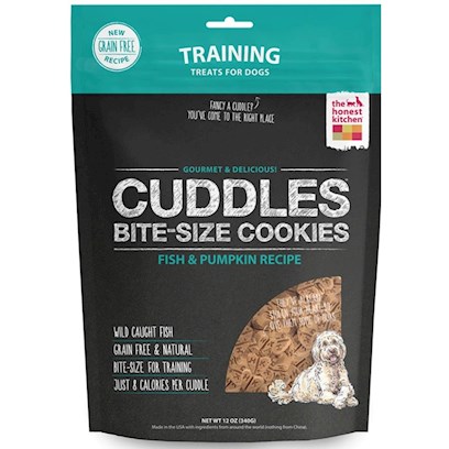 The Honest Kitchen CUDDLES Grain Free Fish and Pumpkin Cookie Treats for Dogs