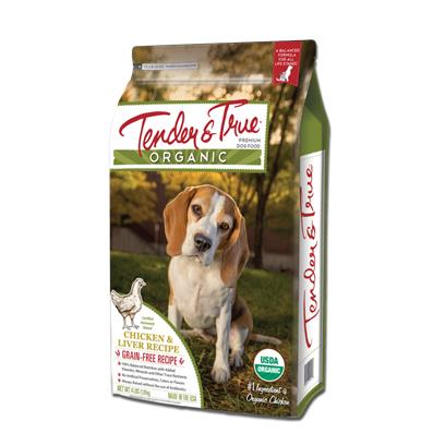 Tender & True Grain Free Organic Chicken and Liver Recipe Dry Dog Food