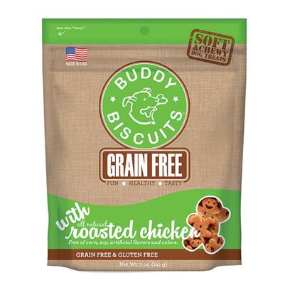 Cloud Star Buddy Biscuits Grain Free Soft and Chewy Roasted Chicken Dog Treats