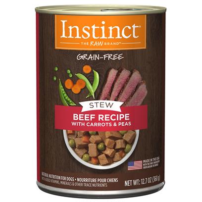 Nature's Variety Instinct Grain Free Stews Beef with Carrots and Peas Recipe Natural Canned Dog Food