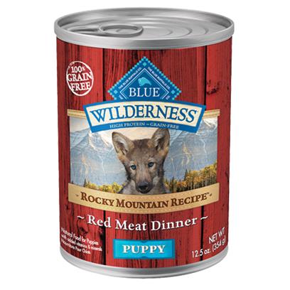 Blue Buffalo Wilderness Rocky Mountain Recipe Grain Free Puppy Red Meat Dinner Canned Dog Food