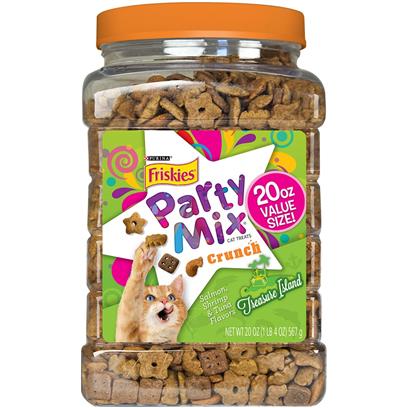 Friskies Party Mix Crunch Treasure Island Salmon, Shrimp and Tuna Cat Treats