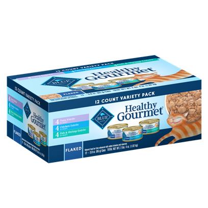 Blue Buffalo Healthy Gourmet Flaked Tuna, Chicken and Fish with Shrimp Variety Pack Canned Cat Food