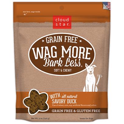 Cloud Star Wag More Bark Less Soft and Chewy Grain Free Savory Duck Dog Treats