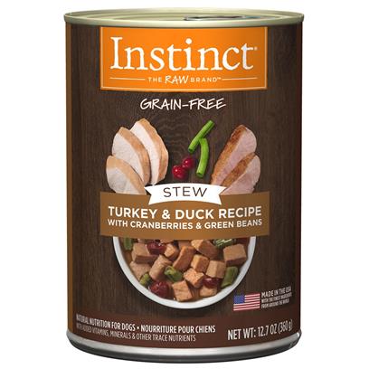 Nature's Variety Instinct Grain Free Stews Turkey and Duck with Cranberries and Green Beans Recipe Natural Canned Dog Food