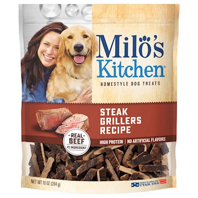 Milo's Kitchen Steak Grillers with Angus Steak Dog Treats