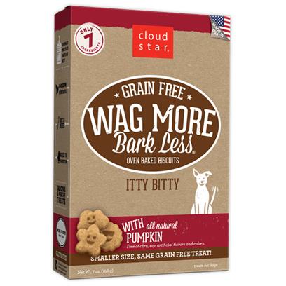 Cloud Star Wag More Bark Less Oven Baked Grain Free Itty Bitty Pumpkin Dog Treats