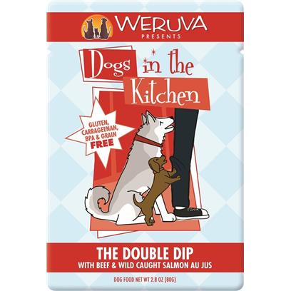 Weruva Dogs in the Kitchen The Double Dip Grain Free Beef and Salmon Dog Food Pouches